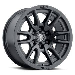 ICON ALLOYS VECTOR 6 SAT BLK - 17 X 8.5 / 6 X 5.5 / 25MM / 5.75" BS
