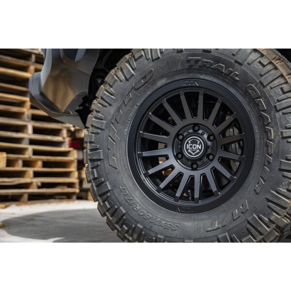 ICON Alloys Recon SLX, Satin Black, 17 x 8.5 / 5 x 5.5, 0mm Offset, 4.75" BS