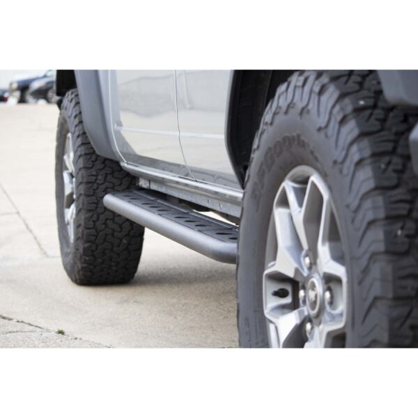 Black textured powder coat, Steel, 4-Door, Sold as pair
