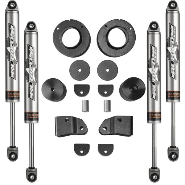 Rubicon Express 2 Inch Economy Lift Kit with 2.5 Monotube Non-Reservior Shocks