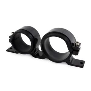 TSP Fuel Pump and Filter Bracket; Aluminum Bosch 044 Style Pump; Black