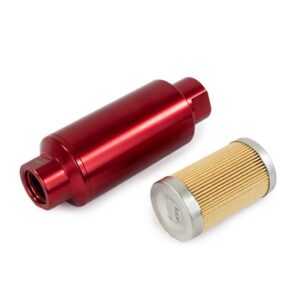 TSP Fuel Filter with 10 Micron Paper Element; Red