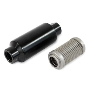 TSP Fuel Filter with 40 Micron Stainless Steel Element; Black