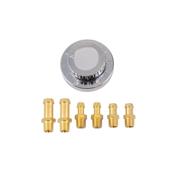 Fuel Pressure Regulator; 1-6 PSI; Chrome