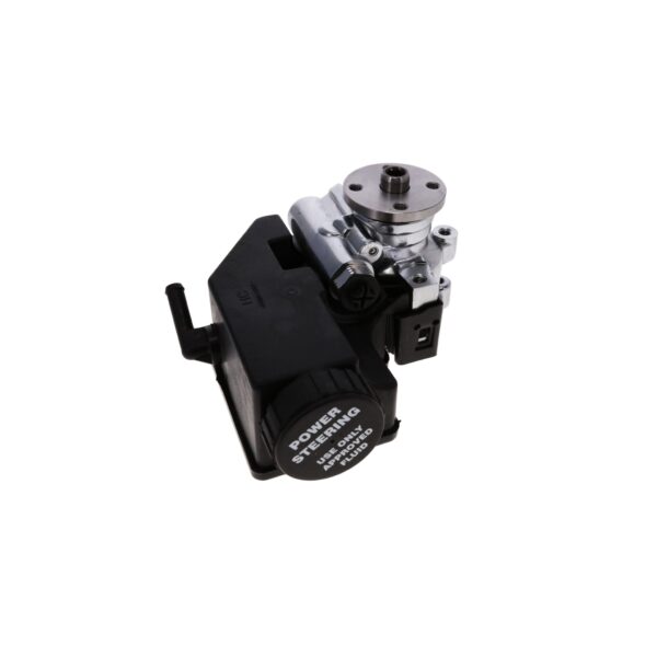 GM Type II Chrome Power Steering Pump with Integral Reservoir and Pulley Hub
