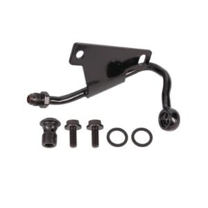 GM Type II Power Steering Pump Low-Mount Hardline; Black