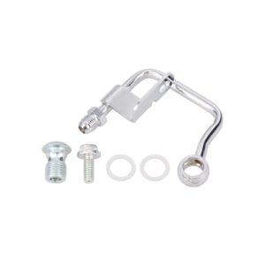 GM Type II Power Steering Pump Mid-Mount Hardline; Chrome