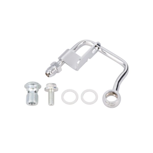 GM Type II Power Steering Pump Mid-Mount Hardline; Chrome