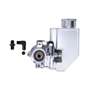Power Steering Pump; GM Type 2; Saginaw TC; Fabricated Reservoir; Chrome