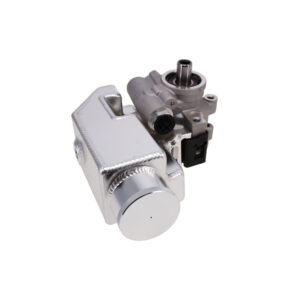 GM Type II Style Satin Power Steering Pump with 14 oz Fabricated Aluminum Reservoir