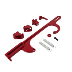 TSP Throttle Cable Bracket; Holley 4150/4160 Style 4 BBL; Red