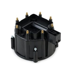 TSP HEI Distributor Cap; 8 Cylinder Male; Black