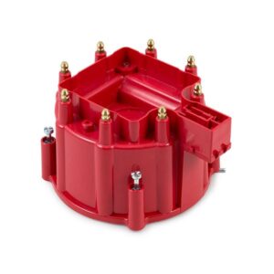 TSP HEI Distributor Cap; 8 Cylinder Male; Red