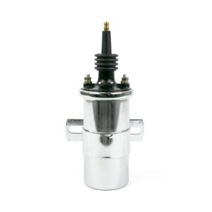 TSP Ignition Coil; Oil-Filled Canister Style; Male Socket; Chrome