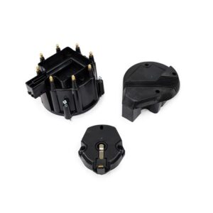 TSP HEI Distributor Super Cap and Rotor Kit; 8 Cylinder Male; Black
