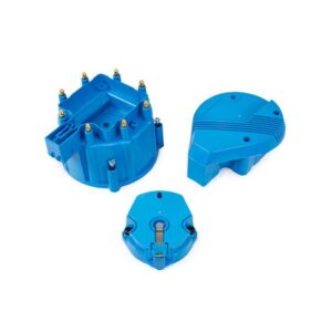 TSP HEI Distributor Super Cap and Rotor Kit; 8 Cylinder Male; Blue