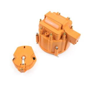 TSP HEI Distributor Standard Cap and Rotor Kit; 8 Cylinder Male; Orange