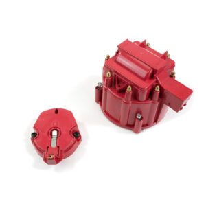 TSP HEI Distributor Standard Cap and Rotor Kit; 8 Cylinder Male; Red