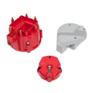 TSP HEI Distributor Super Cap and Rotor Kit; 6 Cylinder Male; Grey