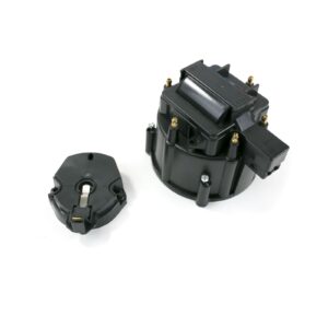 TSP HEI Distributor Standard Cap and Rotor Kit; 6 Cylinder Male; Black