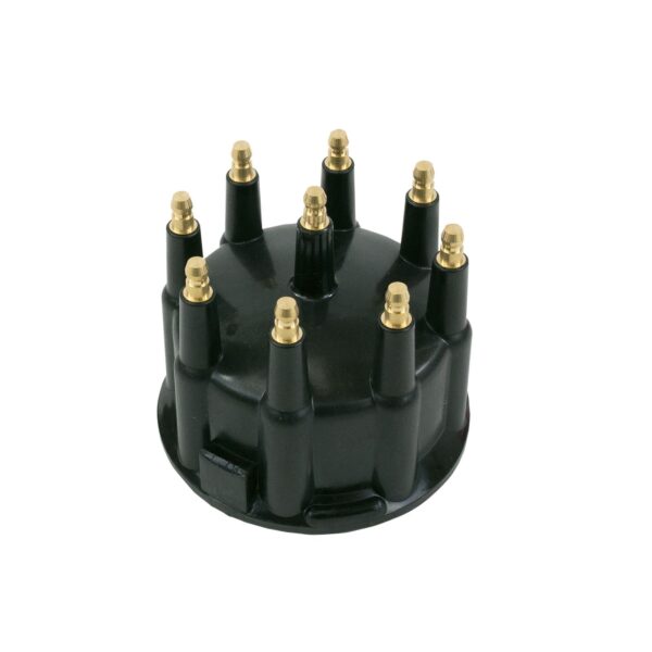 TSP Pro Billet & Ready to Run Distributor Cap and Rotor Kit; 8 Cyl Male; Black