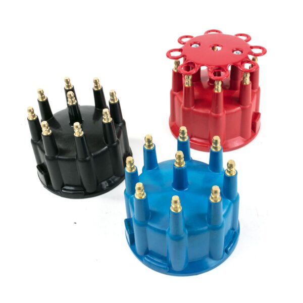 TSP Pro Billet & Ready to Run Distributor Cap and Rotor Kit; 8 Cyl Male; Black