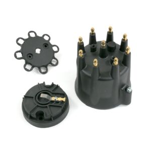 TSP Pro Series Distributor Cap and Rotor Kit; 8 Cylinder Male; Black