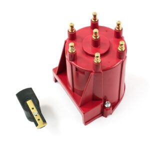 TSP Cap and Rotor Kit; Chevrolet EFI V6; Red