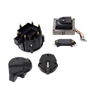TSP HEI Distributor Super Cap Tune Up Kit; 6 Cylinder Male; Black