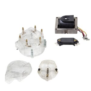 TSP HEI Distributor Super Cap Tune Up Kit; 6 Cylinder Male; Clear