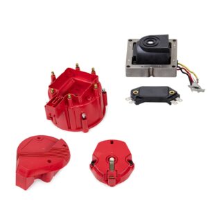TSP HEI Distributor Super Cap Tune Up Kit; 6 Cylinder Male; Red