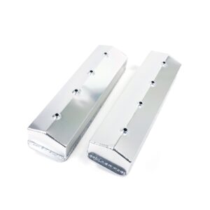 TSP Valve Covers; Fab. Alum.; Long Bolt wthout Holes SBC Cen.; Clear Anodized