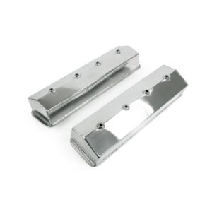 TSP Valve Covers; Fab. Alum.; Long Bolt wthout Holes SBC Cen.; Polished
