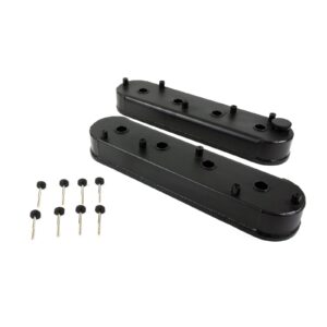 TSP Valve Covers; Fab. Alum.; w Coil Mounts LSX; Black