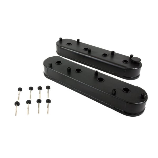 TSP Valve Covers; Fab. Alum.; w Coil Mounts LSX; Black