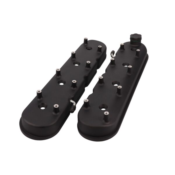 TSP Valve Covers; Cast Alum.; with Coil Mounts LS; Black