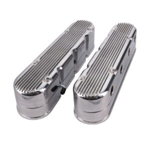 TSP Valve Covers; Finned Cast Alum.; with Coil Covers LS; Polished