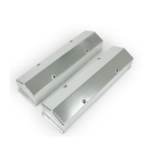 TSP Valve Covers; Fab. Alum.; Long Bolt wthout Holes SBC Perim.; Clear Anodized