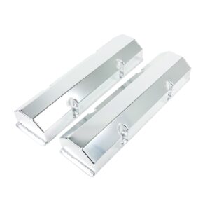 TSP Valve Covers; Fab. Alum.; Short Bolt wthout Holes SBC Perim.; Clear Anodized