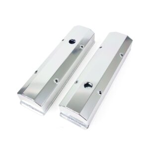 TSP Valve Covers; Fab. Alum.; Long Bolt with Holes SBC Perim.; Clear Anodized