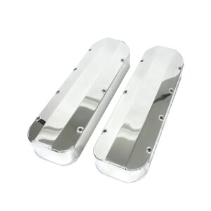 TSP Valve Covers; Fab. Alum.; Long Bolt wthout Holes BBC; Polished