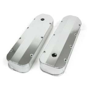 TSP Valve Covers; Fab. Alum.; Long Bolt with Holes BBC; Clear Anodized