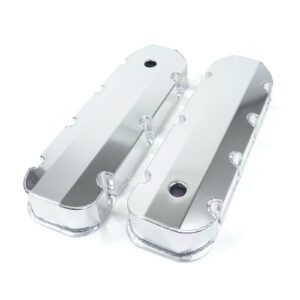 TSP Valve Covers; Fab. Alum.; Short Bolt with Holes BBC; Clear Anodized