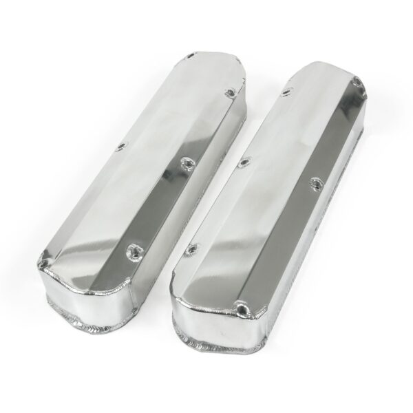 TSP Valve Covers; Fab. Alum.; Long Bolt wthout Holes SBF; Polished
