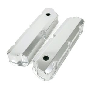 TSP Valve Covers; Fab. Alum.; Short Bolt with Holes SBF; Clear Anodized