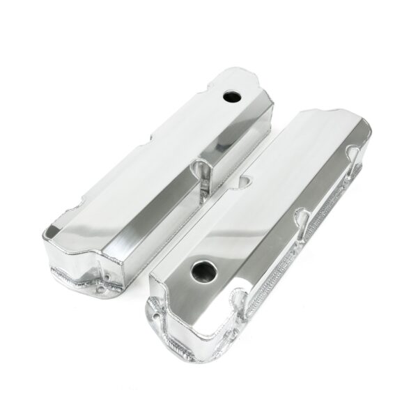 TSP Valve Covers; Fab. Alum.; Short Bolt with Holes SBF; Polished