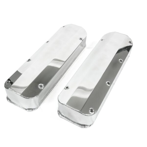 TSP Valve Covers; Fab. Alum.; Long Bolt wthout Holes BBF; Polished