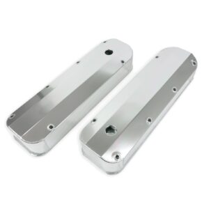 TSP Valve Covers; Fab. Alum.; Long Bolt with Holes BBF; Clear Anodized