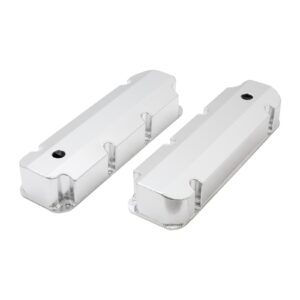 TSP Valve Covers; Fab. Alum.; Short Bolt with Holes BBF; Clear Anodized
