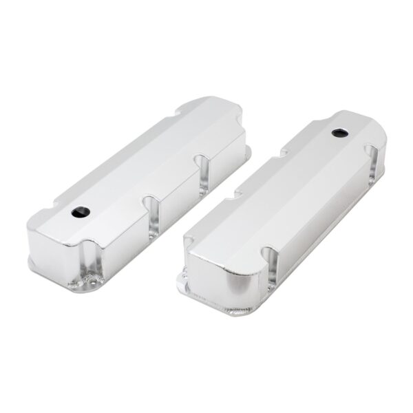 TSP Valve Covers; Fab. Alum.; Short Bolt with Holes BBF; Clear Anodized
